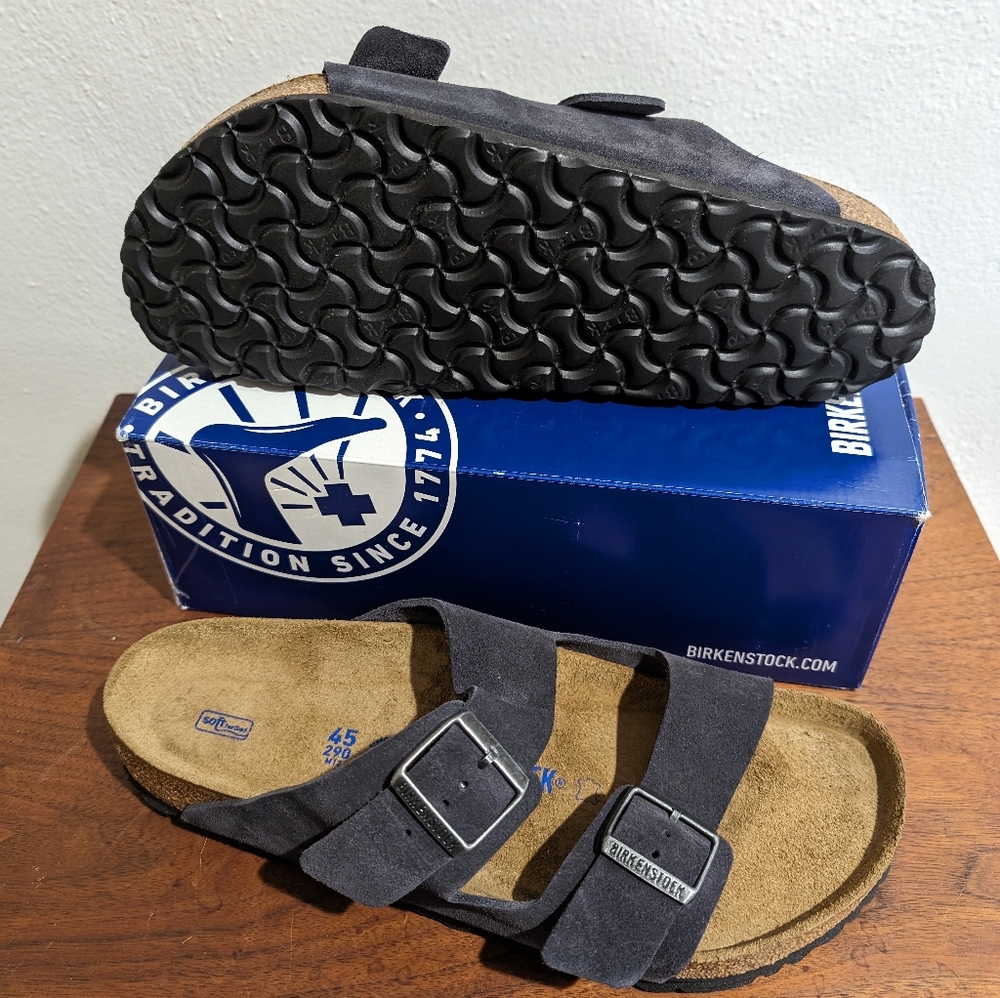 Birkenstock Gray Suede "NEW" size 12 sandals